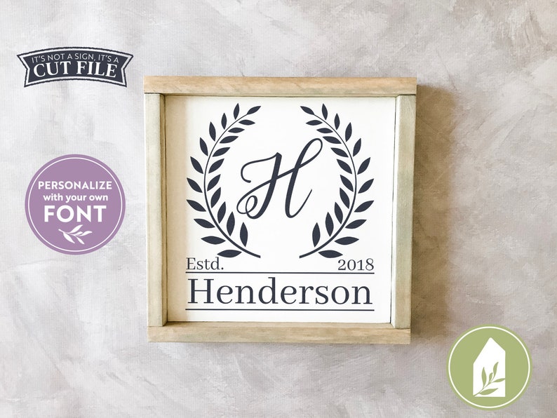 Download Monogram SVG Family Est svg Family Name svg Last Name svg | Etsy