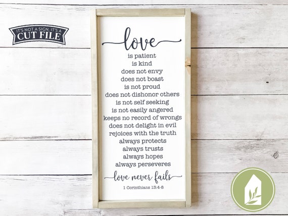 Download Svg Files Love Never Fails Svg Christian Svg 1 Corinthians Etsy