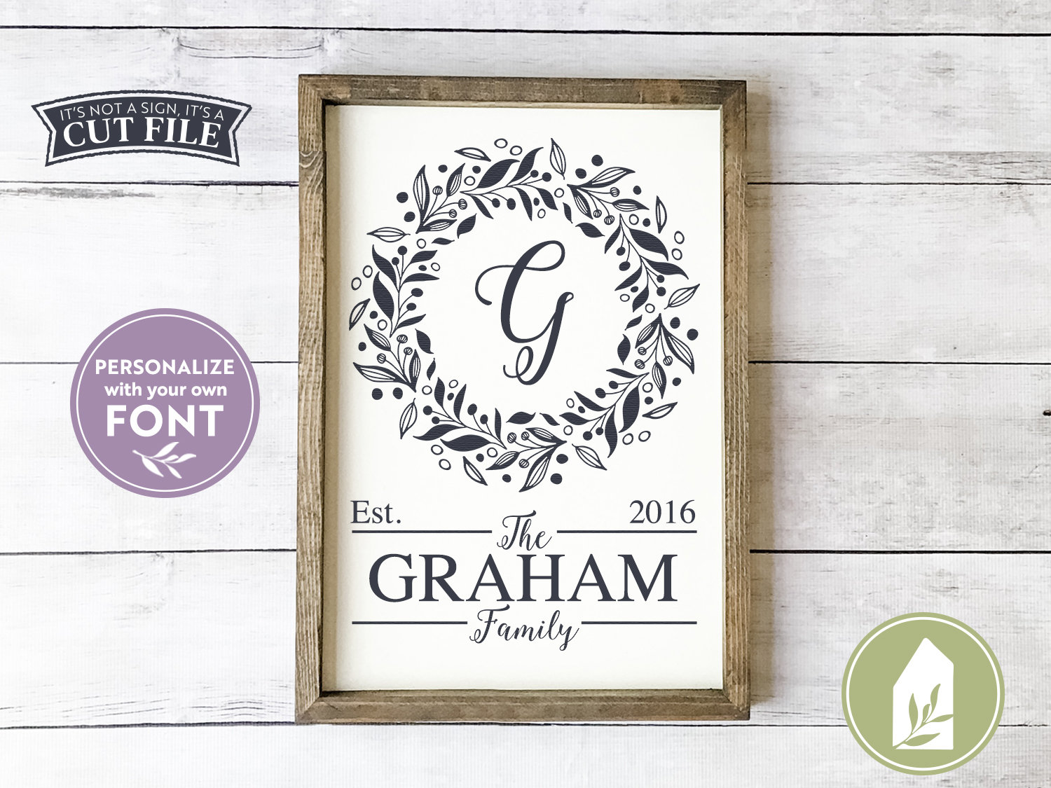 Download Last Name svg Wreath Monogram SVG Family Name svg ...