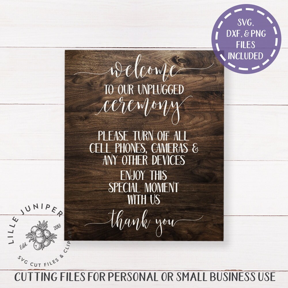 Download Unplugged Ceremony Svg Unplugged Wedding Svg Rustic Wedding Etsy