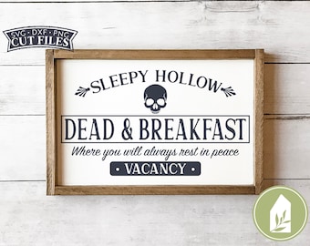 Sleepy Hollow Dead and Breakfast Sign