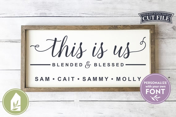 Blended and Blessed Welcome Door Mat Personalized Blended Family