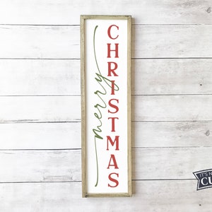 Merry Christmas SVG, Christmas Porch Sign SVG, Vertical Sign SVG, Farmhouse Christmas svg, Commercial Use, Digital Cut Files