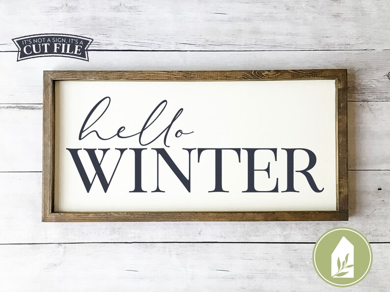 Hello Winter svg Cutting Files Family svg Farmhouse svg | Etsy