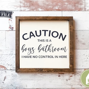 Caution Boys Bathroom SVG Files, Funny Bathroom svg, Humor svg, DXF, Commercial Use, Digital Cut Files