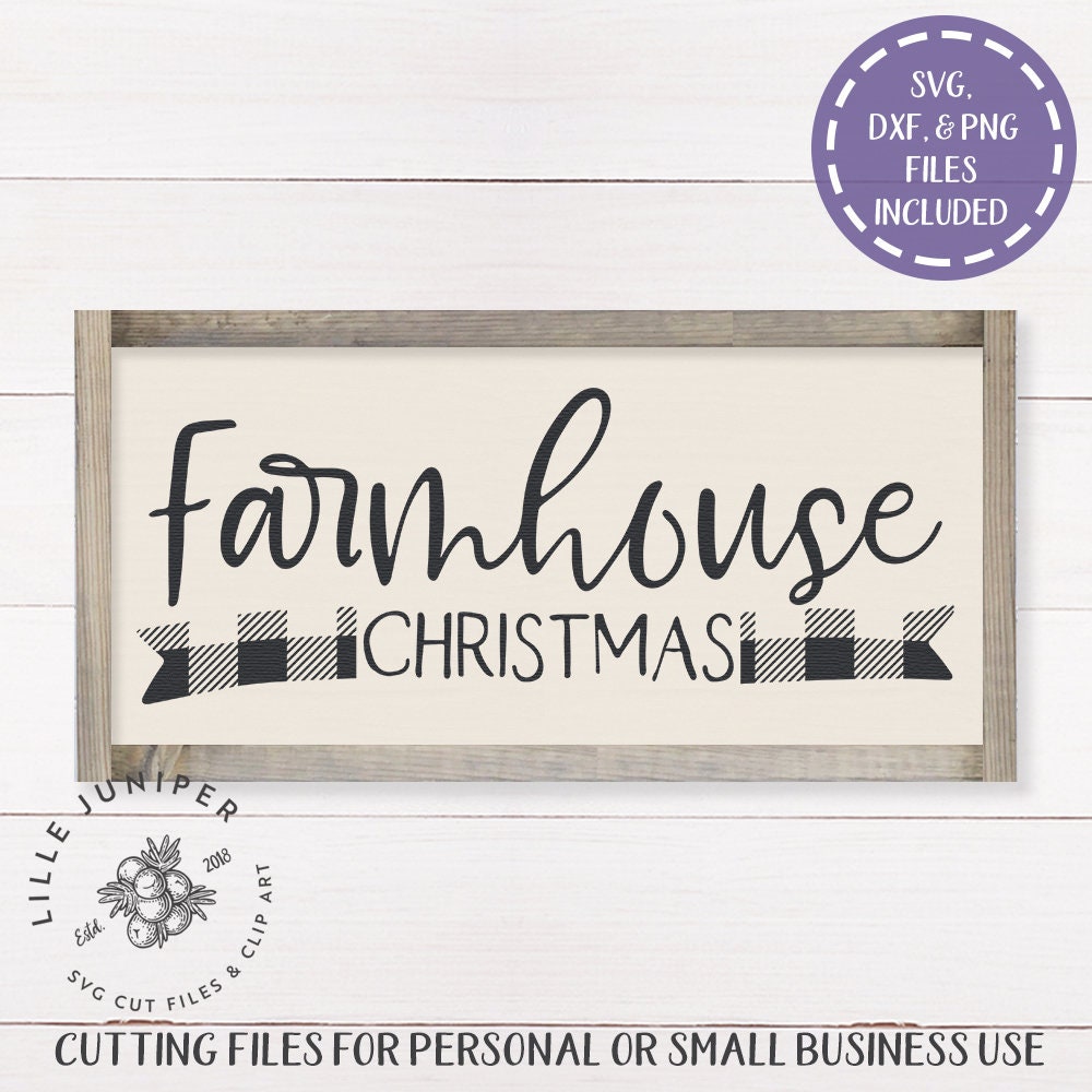 Download SVG FILES Farmhouse Christmas svg Buffalo Plaid svg Rustic ...