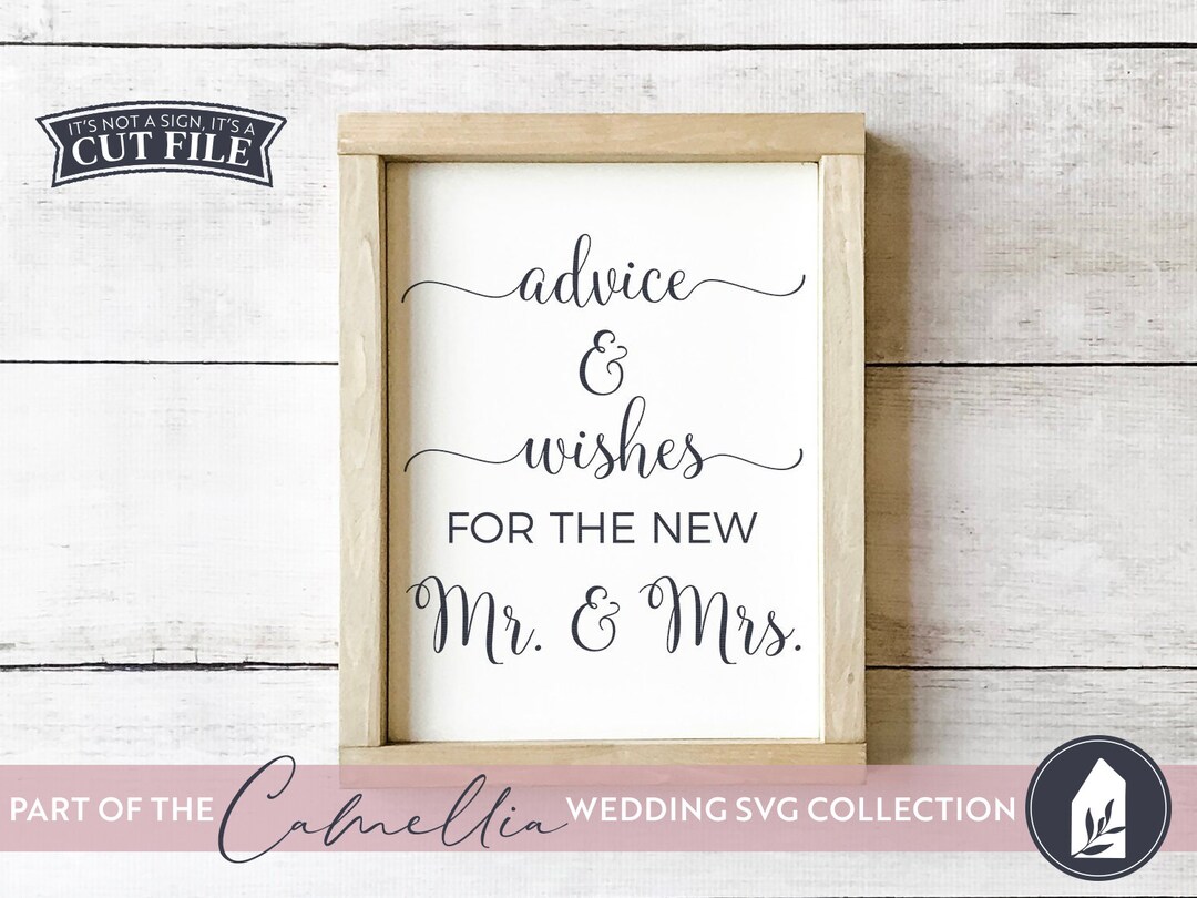 SVG Files, Advice and Wishes Svg, Farmhouse Wedding Svg, Wedding Sign ...