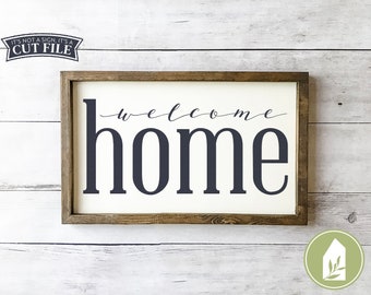 Welcome Home SVG, Welcome Sign svg, Holiday svg, Thanksgiving SVG, Rustic Decor, SVGs for Signs, Home svg, DXF, Commercial Use, Digital File