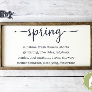 SVG Files, Spring Sign svg, Farmhouse Cut Files, Sign DIY, Family svg, Rustic Cutting Files, Commercial Use, Instant Download