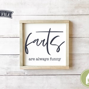 Farts are Always Funny svg, Bathroom svg, Humor svg, Bathroom Sign svg, DXF, Father's Day svg, SVG Files, Commercial Use, Digital File image 1