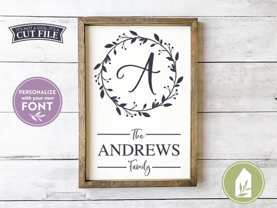 Download Family Name svg Wreath Monogram SVG Last Name svg ...