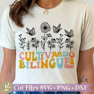 Cultivando Bilingües SVG, Maestra Bilingües SVG, Spanish Teacher svg, Bilingual Family svg, Commercial Use, Instant Download