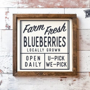 Spring svg, Farm Fresh Blueberries SVG Files, U-Pick Blueberries svg, Summer svg, Farmhouse svg, Commercial Use, Digital Cut Files