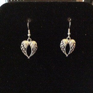 Heart Wings Earrings, Valentine Charms for Jewelry Making, Charm