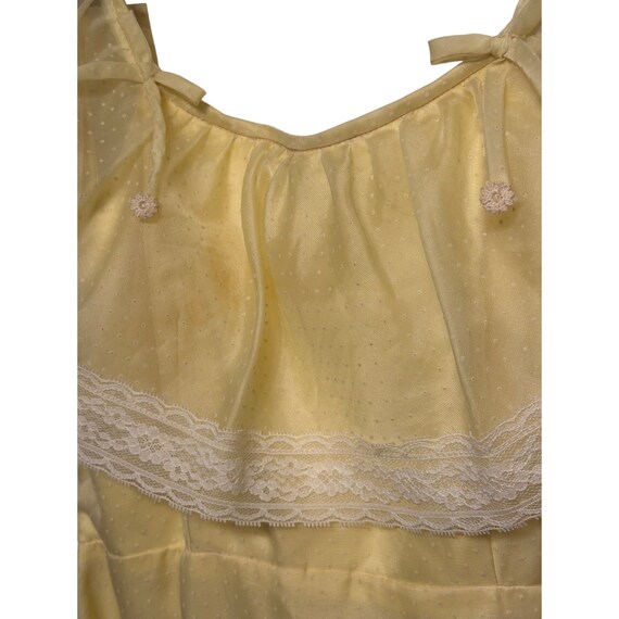 Lorrie Deb Vintage Yellow Long Dress Ruffles Size… - image 5