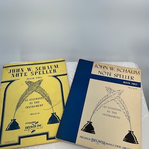 John W. Schaum Note Speller Book Two Piano-instructie Muziektheorie Educatie Uitgegeven door Belwin Inc.