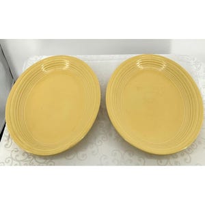 Fiesta Yellow Oval Serving Platters By Homer Laughlin China Co. Lead-Free Set Of 2