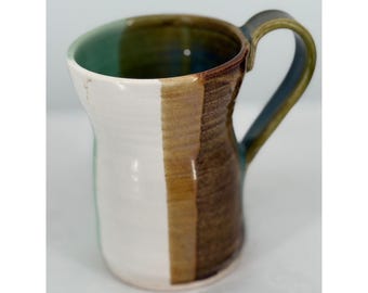 Greenhill Pottery ハンドメイド マルチカラー 陶器マグカップ 12オンス ノースカロライナ州製