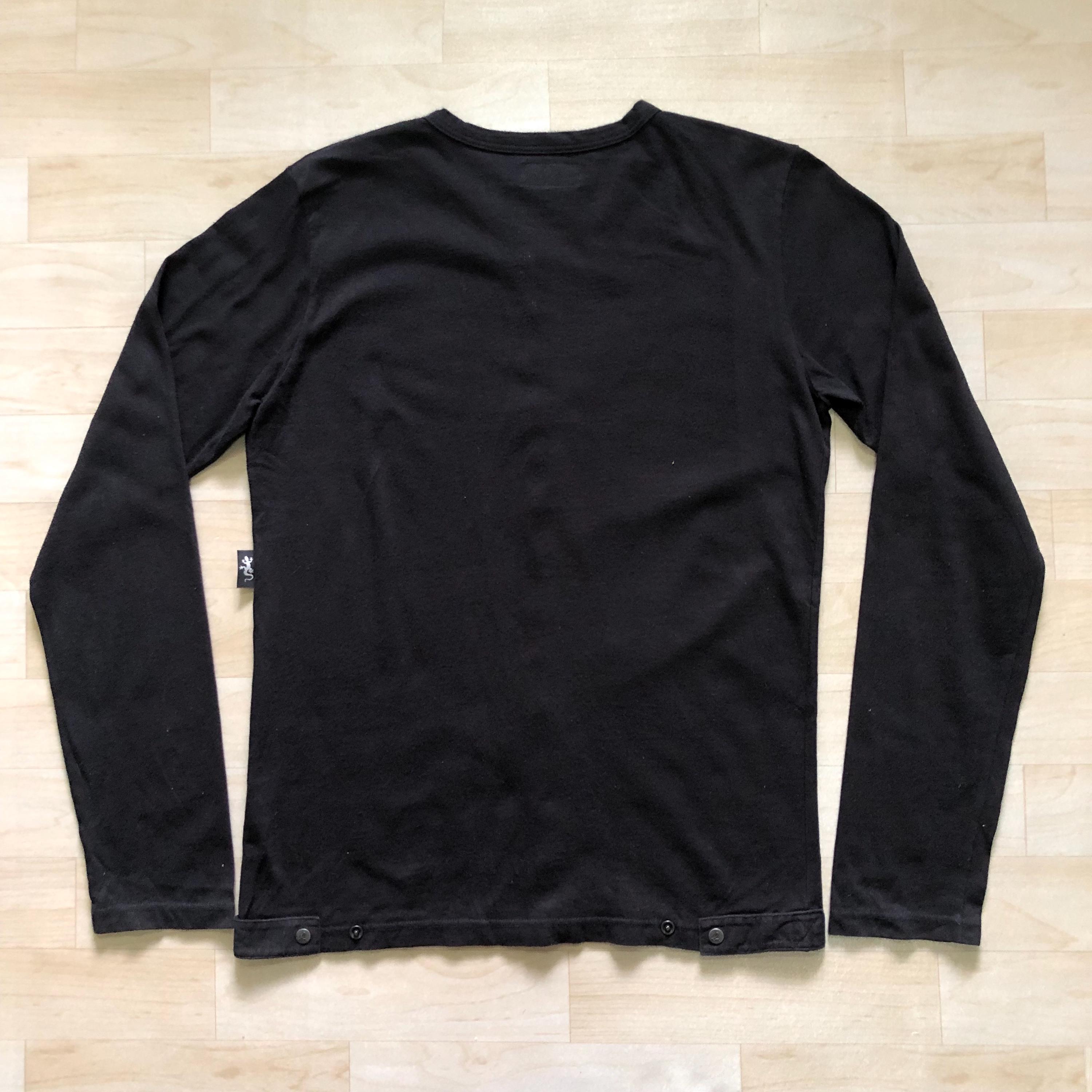 Vintage AGNES B HOMME PARIS Fully Snap Button Long Sleeve Croptop 