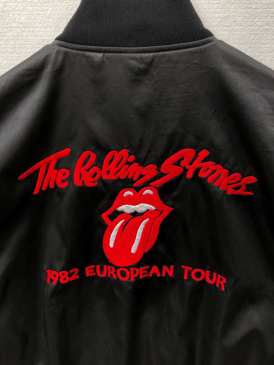Vintage rolling stones bomber jacket button embroidered spell Etsy