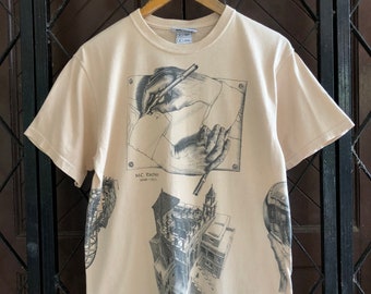 Rare Vintage 90’s MC Escher Baarn The Netherlands Art Baarn The Netherlands Tee Medium Size