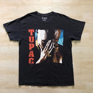 Vintage jaren 2000 Tupac Shakur 2pac Amerikaanse rappers hiphop promo rap T-shirt maat L