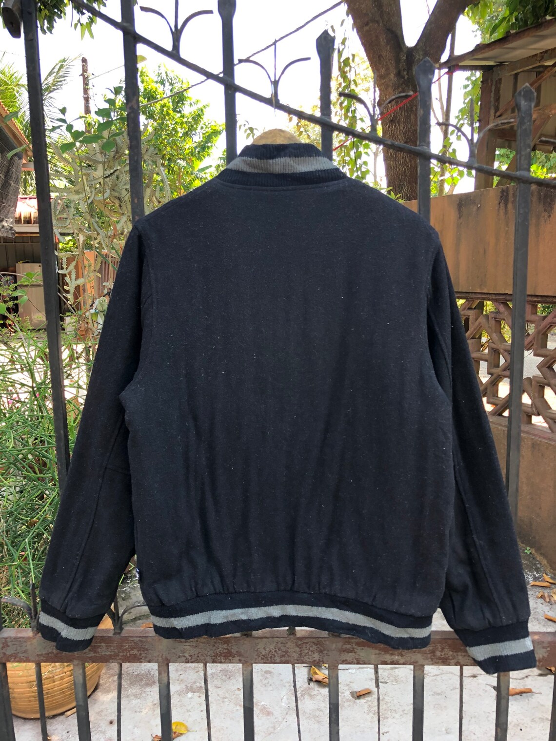 stussy wool stripe work jacket
