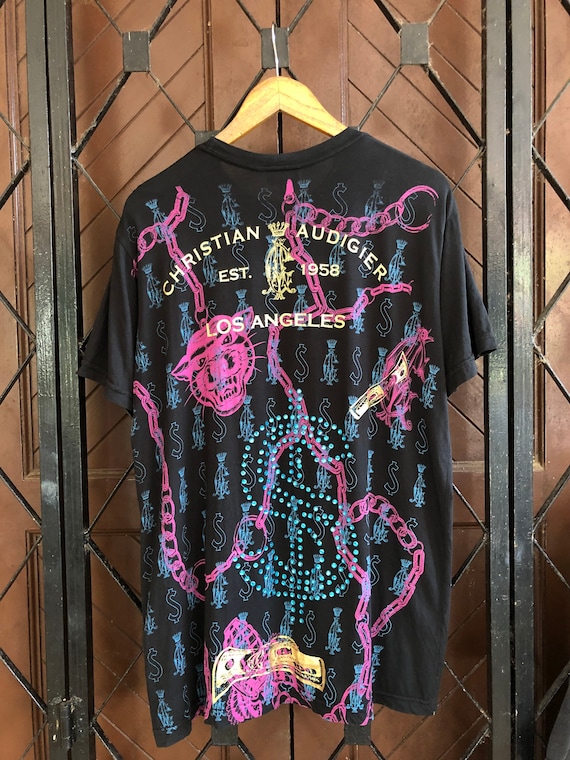 Made in USA Christian Audigier Tshirt L Size - Etsy