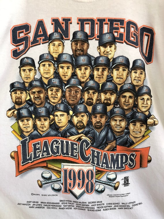 Vintage 1998 League Champs MLB San Diego Padres T… - image 2