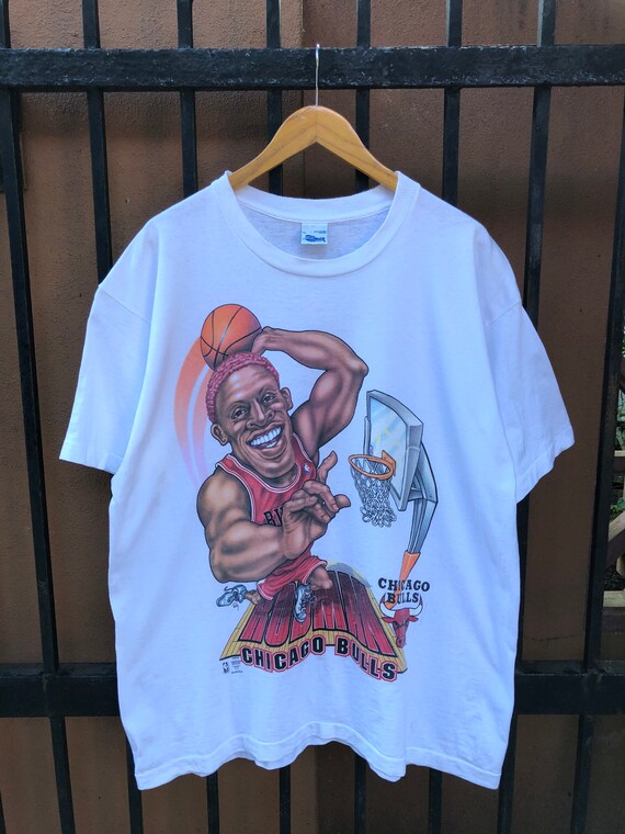 Rare Vintage Chicago Bulls Dennis Rodman Tee XL Si