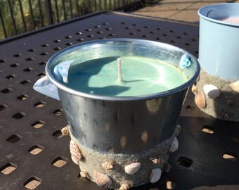 Blueberries & Cream Sand Pail Candle
