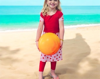 Modest Swimwear Girls Beach Dress with Leggings Summer Set Religious Outfit for Toddler Bathing Suit Sleeve Design Cute Collection Vacation