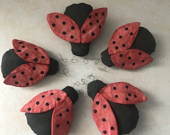Primitive ladybugs bowl filler, shelf sitter, tuck, ornie
