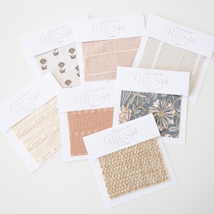 Fabric Swatches - Laurel and Blush, Fabric Sample, Swatch Request