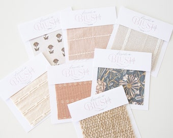 Fabric Swatches - Laurel and Blush, Fabric Sample, Swatch Request
