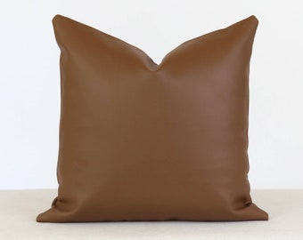 Denim and Leather Pillow Cover 20x20 Denim and Leather Pillow Cover 20x20