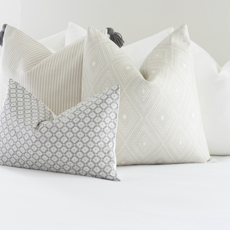 Neutral Pillow Covers Tribal Pillow Farmhouse Pillows Etsy