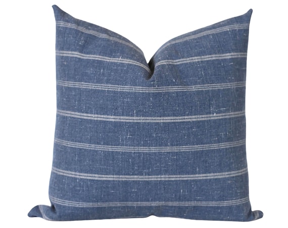 Logo-Embroidered Striped Linen and Terry Beach Pillow