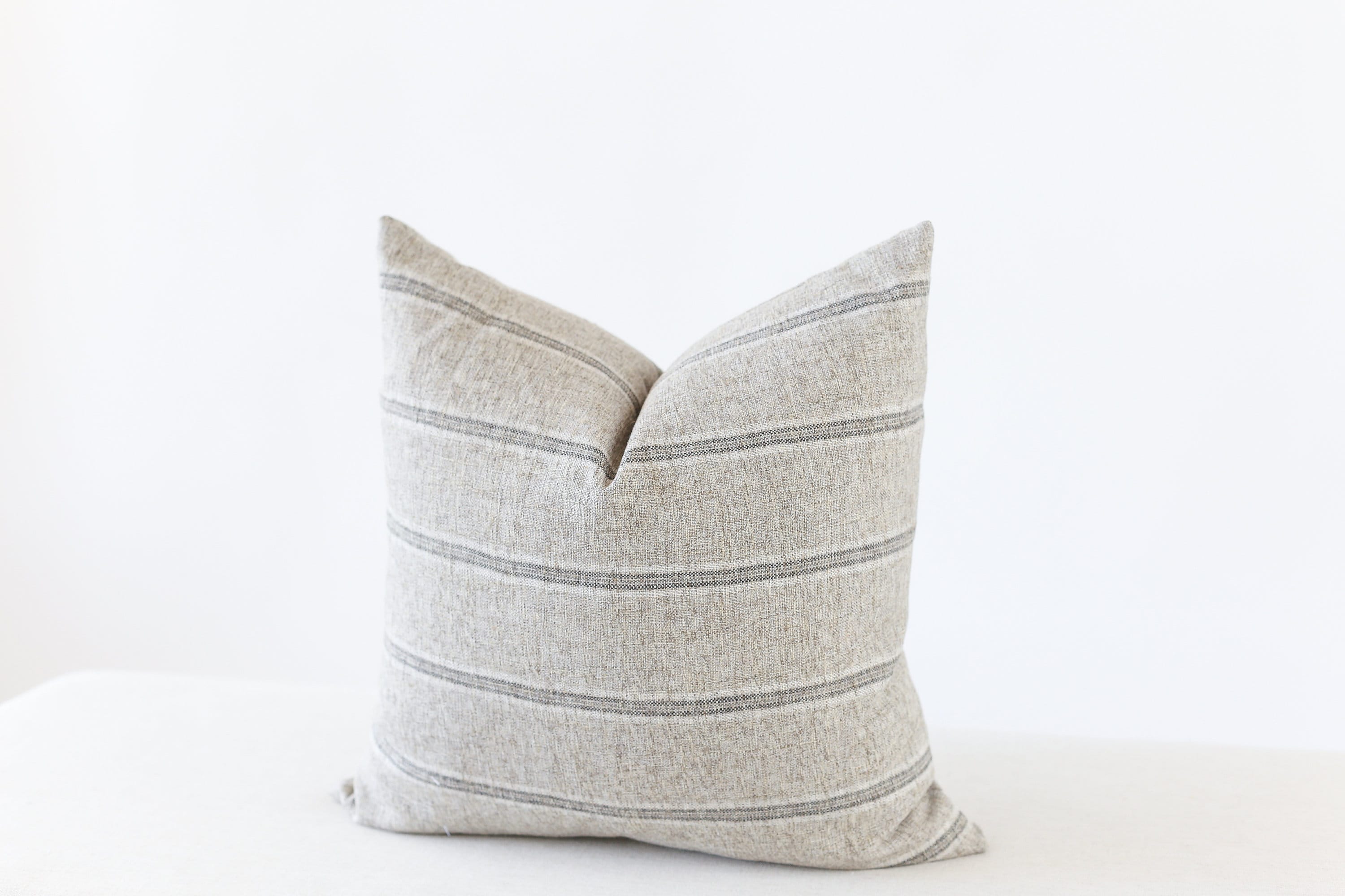 Grey Stripe Pillow Cover Modern Farmhouse Pillows Farmhouse Etsy