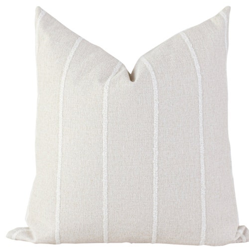 White Pillow Cover 20x20 Modern Farmhouse Throw Pillow Covers Etsy