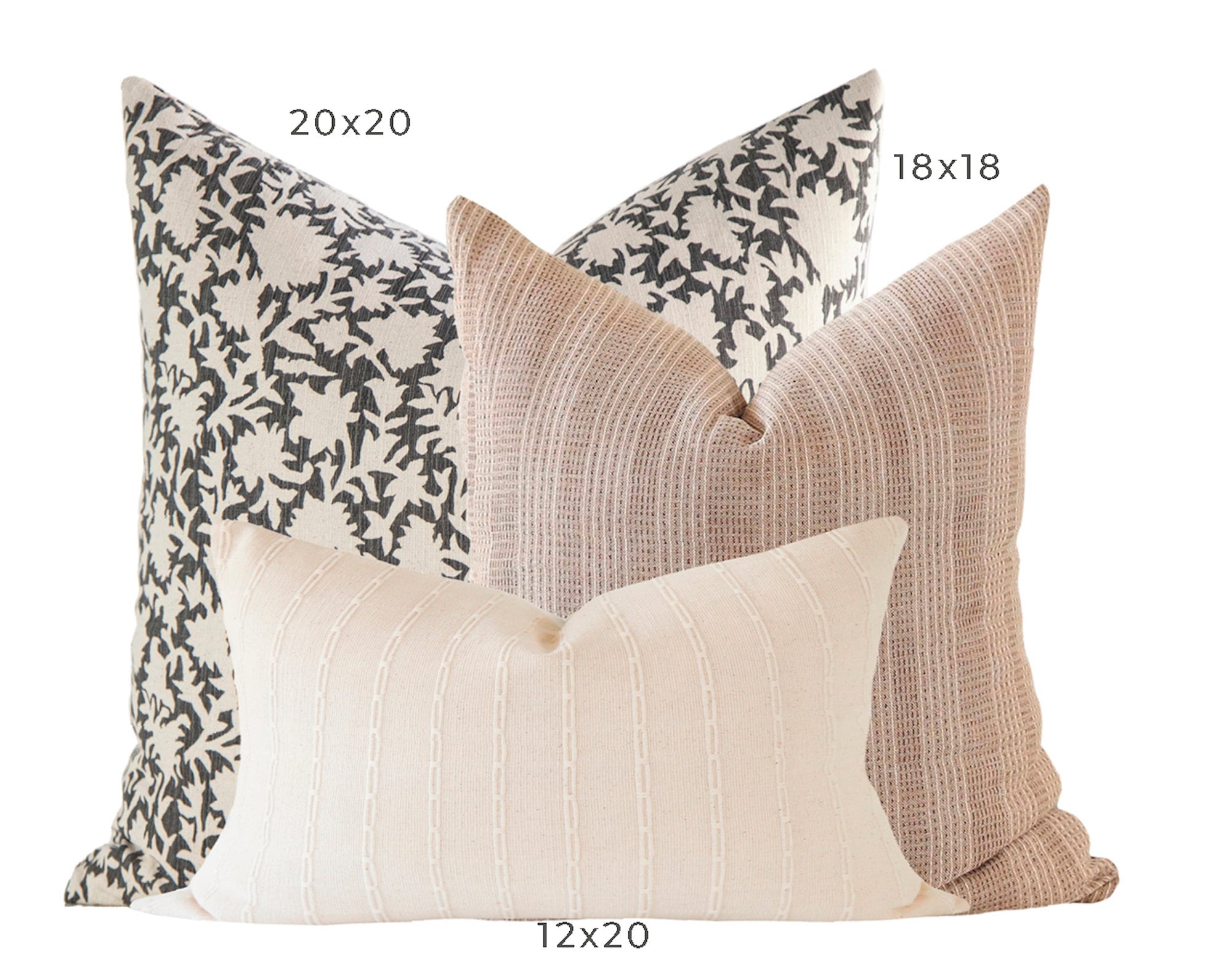 Green Pillow Combination Set, Beige Stripe Pillow, Block Print Throw Pillow  Cover, Pillow Combo Set, Designer Pillow Cover, Modern Farmhouse - Laurel  and Blush