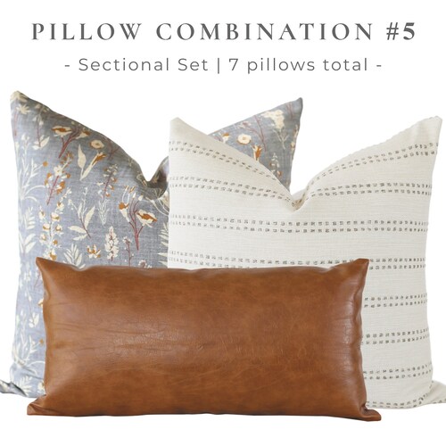 Sectional Pillow Set Pillow Combos Pillow Combination Sets Etsy