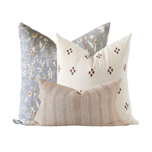 Throw Pillow Covers, Pillow Combination Set, Neutral Pillows Cover, Designer Pillow Covers, Modern Farmhouse Pillow, Wildflower Pillow Cover