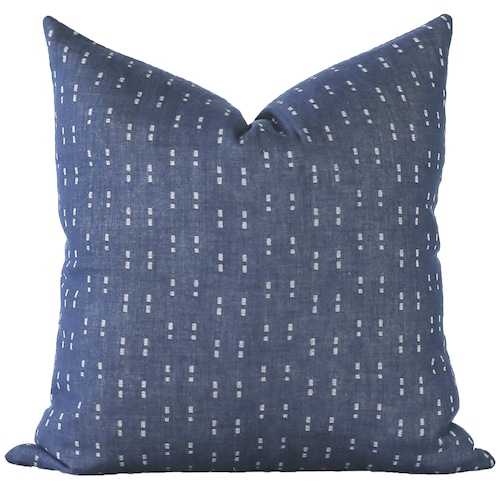 Blue Navy Indigo Pillow Cover Etsy
