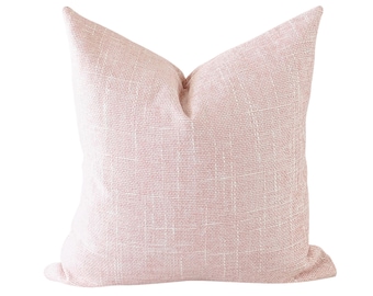 Pink Pillow Cover, Blush Pillow Cover, Laurel and Blush, Blush Pink Pillow Cover, Light Pink Pillow, Blush Lumbar Pillow, Texture Pillow