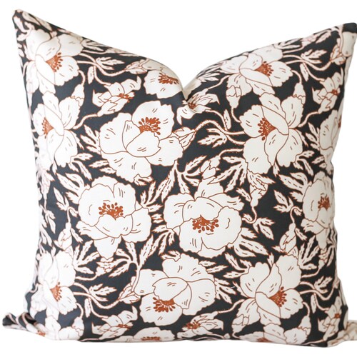 Spring Pillows Covers 20x20 Blue Floral Pillow Covers Blue Etsy