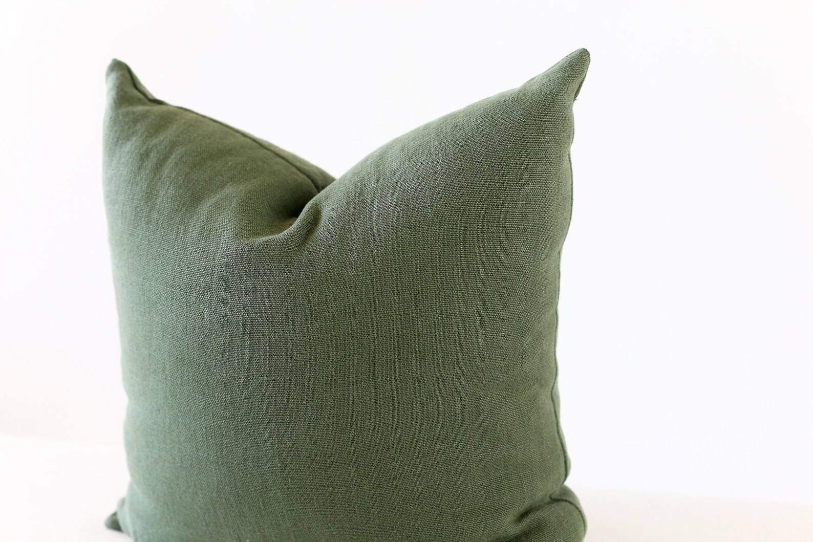 Green Linen Pillow Cover Moss Green Linen Pillow Sage Green Etsy