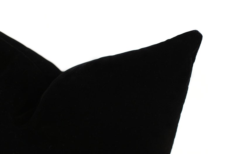Black Velvet Pillow Glam Velvet Pillow 20x20 Pillow Cover Etsy