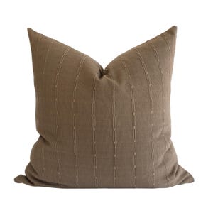Brown Striped Pillow Cover, Chocolate Brown Pillow Covers, Neutral Pillow Cover, Solid Brown Pillow, Designer Throw Pillow