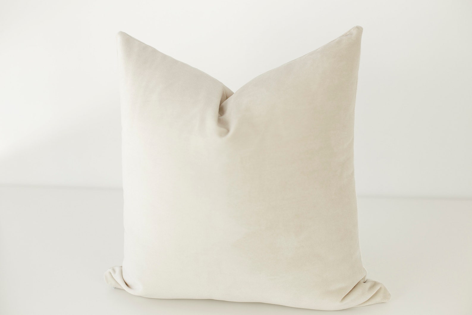 Beige Velvet Pillow Cream Pillow Cover Beige Velvet Pillow Etsy